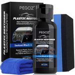 QLIGES car plastic restorer black-50ML back to black, black plastic restorer-Restores Revitalizing Coating Agent, Restorer Prevents Drying Aging -For Interior and Exterior Surfaces