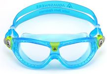 Aqua Sphere Seal Kid 2 Kids Swim Goggles - Ultimate Underwater Vision with Comfort, Anti Scratch Lens & Hypoallergenic | Unisex Children, Clear Lens, Turquoise/Turquoise Frame (MS5064343LC)