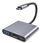 Avigers USB C to HDMI Adapter, USB C to HDMI Multiport Adapter with 100W PD Fast Charging & USB3.0 Port, Type-C to HDMI 4K Converter for iPhone 15,MacBook Pro Air/iPad Pro/Surface/Samsung