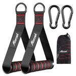 Resistance Bands Handle, Gym Handles For Fitness Workout Bands, Pilates, Yoga, Crossover Tricep Exercise, Strength Trainer, Gym Cable Attachments with 2 Heavy Duty Carabiner Hooks