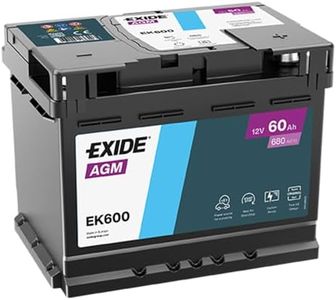 Exide EK600 - Batterie Voiture AGM - 12 V 60Ah 680A - Compatible Start and Stop