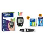 CONTOUR Plus Elite Blood Glucose Monitoring System (with Bluetooth) | Glucometer with 25 Free Test Strips and 25 Microlet Lancets