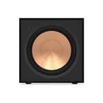 klipsch Reference R-121SW 12” Front-Firing Subwoofer with revamped Spun-Copper thermoformed crystalline Polymer woofers and an All-Digital Amplifier for Premium Sound in Black