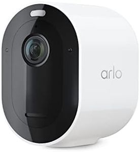 Arlo Pro 5S Spotlight Security Cam 2K HDR - Outdoor, Wireless, Dual-Band Wi-Fi - 12X Zoom, 2-Way Audio, Siren, Color Night Vision, Live Stream White (Renewed) (Renewed)