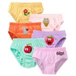 UCARE Girls Panties|Cotton Panties for Girls|Cotton Briefs|Girls Underwear|Girls Innerwear|Pack of 6 (5-6 Years, Assorted)