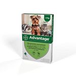 Advantage Spot On Flea Treatment 40 Small Cats Dogs and Rabbits, 4 pipettes