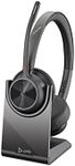 Poly - Voyager 4320 UC Wireless Headset + Charge Stand (Plantronics) - Headphones w/Mic - Connect to PC/Mac via USB-C Bluetooth Adapter, Cell Phone via Bluetooth-Works w/Teams (Certified), Zoom&More