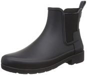 Hunter Women's Refined Chelsea Rain Boot, Black, 5 UK