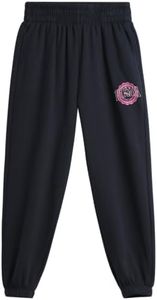 PUMA Girls' Sweatpants - Academy Vibe Pack Fleece Jogger Pants with Side Pocket - Summer Joggers Baggy Pants for Girls (S-XL), Galactic Grey, Medium