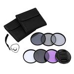 Andoer 55mm UV+CPL+FLD+ND(ND2 ND4 ND8) Filter Kit Ultraviolet Circular-Polarizing Fluorescent Neutral Density Filter for Nikon Canon Sony Pentax DSLRs