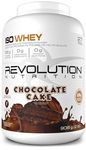 Revolution Nutrition, Iso Whey, Protein Powder, 100% Isolate, Premium Formula, Gluten Free, Low Carb, Promoting Lean Muscle Growth in Men & Women, 28g Of Protein Per Scoop, 908g, 27 Servings (Chocolate Cake, 2 Pound)