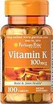Puritan's Pride Vitamin K 100 mcg S