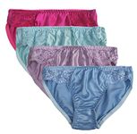 LSHARON SILK Women's Sexy 100% Mulberry Silk Briefs Lingerie Thong Underwear Panties (L(Tag XL), A02)