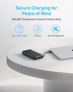 Anker 20,000mAh Power Bank – 87W Fast Charging, Built-in USB-C Cable