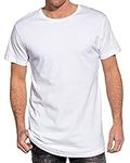 Urban Classics Men's Shaped Long Tee T-Shirt, White, 4XL, 1