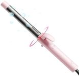 Rotating Curling Iron 1 Inch - TYMO Automatic Curling Wand for Beach Waves, 2024 Upgraded Professional Tourmaline Ceramic Auto Curler with 40M Negative Ions & 30s Heat-up for Medium/Long Hair, Pink