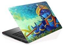 Elton Paint Krishna Theme Laptop Skin Sticker Decal,13.3" 14" 15" 15.4" 15.6 inch Laptop Universal Vinyl Skin Sticker Cover Dustproof Waterproof Art Decal Protector with Free 2 Wrist Pad Skins