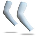 YISEVEN UV Protection Cooling Arm Sleeves Men Women Basketball Hiking Shooting Cycling Tennis Football Running Sports - Blue/L (1 Pair)