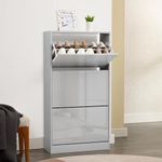 High Gloss Shoe Cabinet, Wooden Sho
