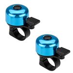 Paliston Bike Bell Bicycle Bell Crisp Sound for Adults Kids Boys Girls Blue & Blue