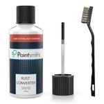 Paintsmiths Rust Converter – Rust Inhibitor & Treatment – 30ml Bottle & Brush – Wire Brush – Rust Remover – Quickly Prevents & Seals Corrosion (Rust Converter with Wire Brush)