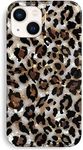 J.west Case Compatible with iPhone 14 Case,Luxury Sparkle Translucent Clear Vintage Leopard Print Soft Silicone Cover for Girls Women Protective Phone Case for iPhone 14 6.1 inch Cheetah