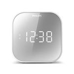 Philips Audio - Clock Radio - USB Phone Charger, White