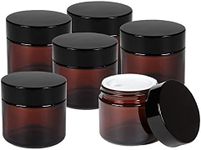 50ml Amber Glass Cosmetic Jars, Wit