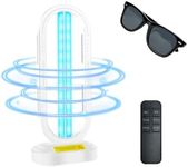 Feefir UV Light Sanitizer,4-Speed Timing and Remote Control UVC Home Disinfection Device,Portable Ultraviolet Light Sanitizer for Dust Mites,UV Lamp for Whole Room,White