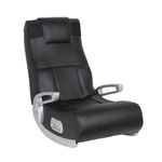 X-Rocker II SE 2.1 Black Leather Floor Video Gaming Chair for Adult, Teen, and Kid Gamers with Armrest and Headrest, Foam, 27.8 x 18.5 x 17.5