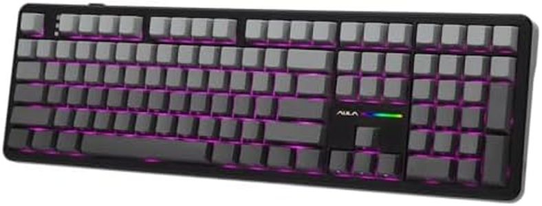 EPOMAKER Aula F108 Wireless Gaming Keyboard, Full Size Mechanical Keyboard with 4000mAh Battery, 108 Hot-Swappable and Programmable Keys, RGB Backlight, for Mac/PC/Android (Shadow Black)