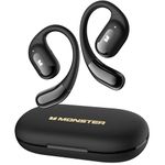 Monster Open Ear AC317 Headphones, Bluetooth 5.4 Wireless Headphones with Stereo Sound, 24H Playback, Crystal Clear Calls, Touch Control, Type-C Charging, Sweat Resistant Open Ear Wireless Earbuds