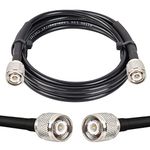 MOOKEERF TNC Male to TNC Male Coax Cable 6FT, 50 Ohm RG58 Coaxial Cable with TNC Connectors for GPS Navigation Antenna,RTK Surveying Antenna,Wireless mic System