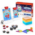 Osmo - Genius Starter Kit for iPad - 5 Educational Learning Games - Ages 6-10 - Math, Spelling, Creativity & More - STEM Toy Gifts for Kids, Boy & Girl - Ages 6 7 8 9 10 (iPad Base Included)