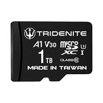 TRIDENITE Micro SD 1TB Micro SD Card Nintendo Switch SD Card A1 V30 UHS-I U3 C10 IPX7 4K Ultra Full HD Video Transfer Speed 95MB/S High Speed Micro SDXC SD Converter Adapter Included