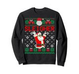 Sleigher Heavy Metal Music Hail Santa Ugly Christmas Sweater Sweatshirt