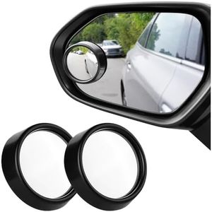 2PCS HD Glass Blind Spot Mirrors Car,360° Adjustable Side Mirror Blindspot for Car Widens the Rear View,Universal Car Mirror Blindspot Car Accessories for Most Vehicles (Black)