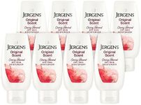 Jergens Original Scent Dry Skin Body Lotion, Hand and Body Moisturizer, Cherry Almond Essence, Dermatologist Tested, 3 Oz, Pack of 8