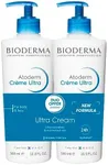 Bioderma Atoderm Ultra Cream Duo Pack, Hydrating Body Moisturizer for Normal to Dry Sensitive Skin 2x16.9 Fl Oz