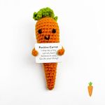 Positivity Gift,Large Positive Carrot,Student Gifts,New Beginnings Gift,Inspirational Good Luck Gifts Funny Knitted Wool Doll Gift for Adults Women Students Birthday Home Office