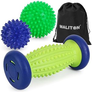 Plantar Fasciitis Roller Foot Massage Ball-Foot Ball Roller Massager Set,Massage Balls and Foot Roller for Plantar Fasciitis Relief | Trigger Point Therapy(1 Foot Massage Roller+2 Spiky Massage Balls)