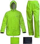 RainRider Men's Rain Suit Waterproof Lightweight Fishing Golf Jacket with Pants (XXX-Large, Fluorescence)