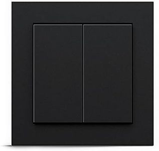 GIRA + Senic Friends of Hue Smart Switch | Made in Germany | Compatible with Philips Hue | No Batteries, No Charging | Wireless Homekit Light Switch | Smart Dimmer Switch in Black