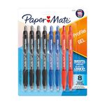 Paper Mate Gel Pen, Profile Retractable Pen, 0.7mm, Assorted, 8 Count
