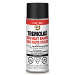 TREMCLAD High Heat Enamel Spray Paint in Flat Black, 340g