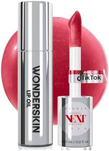 Wonderskin Lip Oil Rehab Serum - Tinted Lip Oil for Women, Hydrating, Moisturizing, and Non-Sticky Red Tint Serum for Dry Lips (Amour)