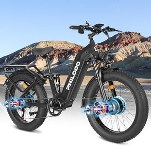 ADVENCO Electric Bike for Adults, 5000𝕨 Dual Motor E-Bike, 60V 32AH Long Range Dirt Bike, Fat Tire Hunting Ebike for All Terrain, Full Suspension Electric Bicycle