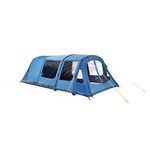 Hi-Gear Horizon 400 Air Tent for 4 People with Airgo Technology TPU Tubes and 2 Nightfall Darkened Technology Bedrooms, Inflatable 4 Man Tent, Family Camping Tent, Camping Equipment, Blue, One Size