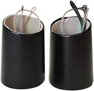 Baitaihem Eyeglasses Holder Stand Protective Glasses Holder For Desks Or Nightstands Pack of 2（Black）