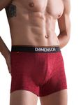 DAMENSCH Men's Deo-Cotton Deodorizing Trunk- Pack of 1- Snapping Red- Medium